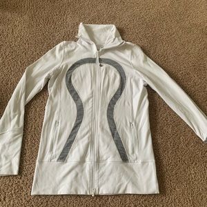 Lululemon White Zip Up